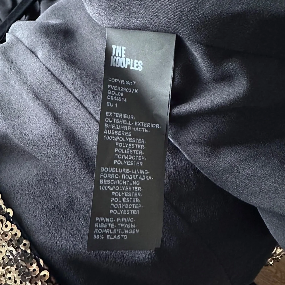 NWT | The Kooples | Gold Sequin Crop Jacket - Picture 9 of 10